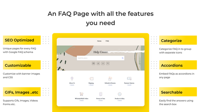 Professional FAQ page in help center or accordion style