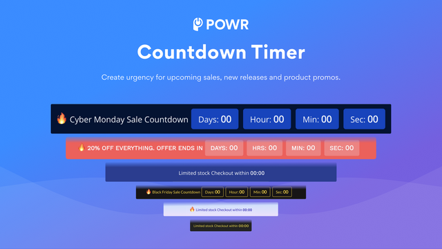 FOMO Countdown Timer Bar