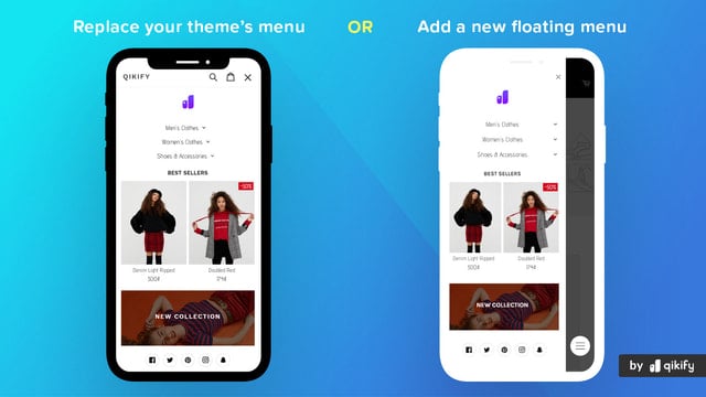 qikify Mobile Menu, Navigation