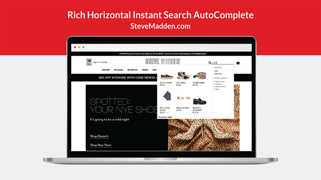 Rich Horizontal Instant Search AutoComplete