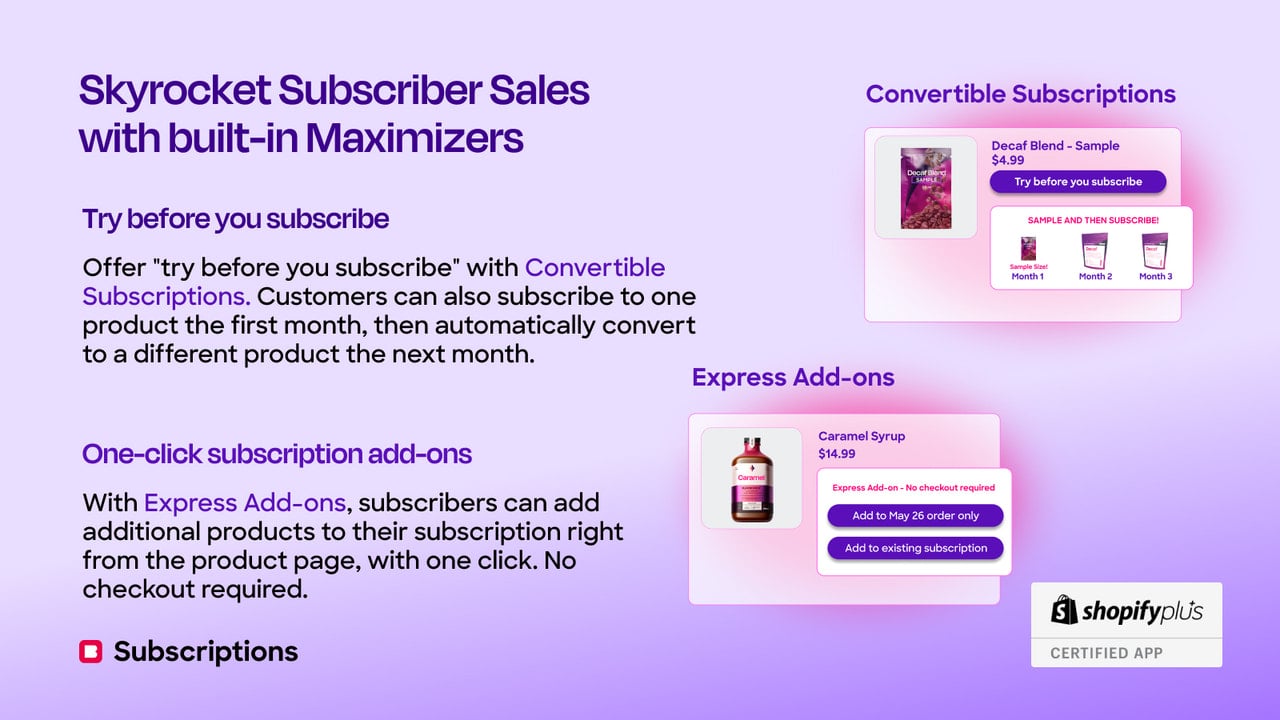 Skyrocket Subscriber Sales with builtin Subscription Maximizers™