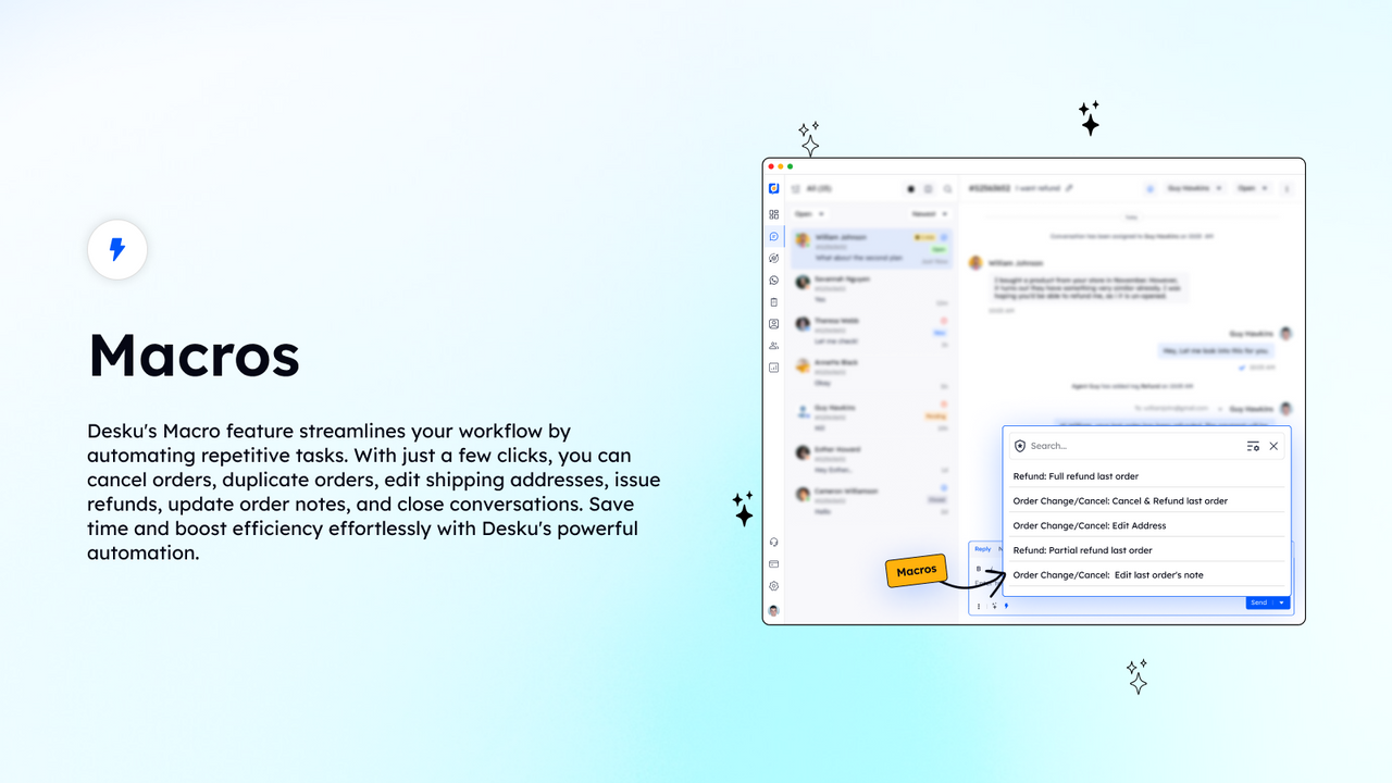 Macro streamlines your workflow by automating repetitive tasks