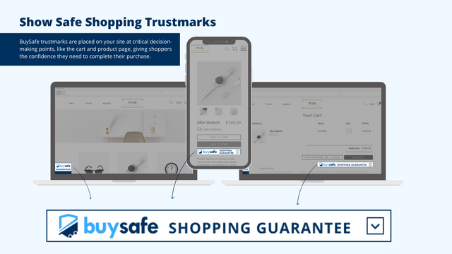 Show safe shopping trust badges to your store visitors