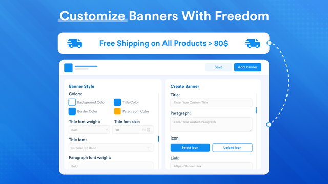 Product Page Banners & Text