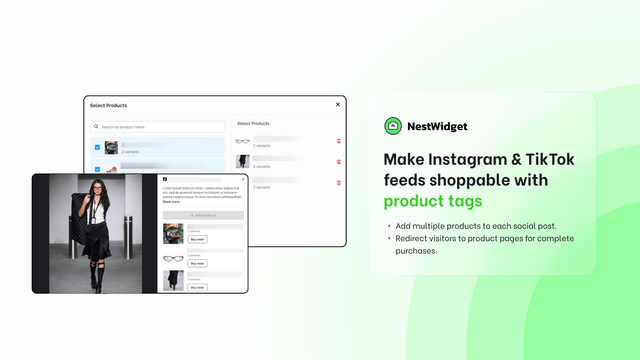 Make TikTok & Instagram feeds shoppable with product tags
