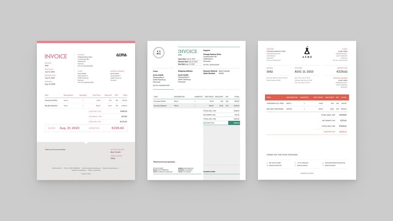 Sufio: Professional Invoices