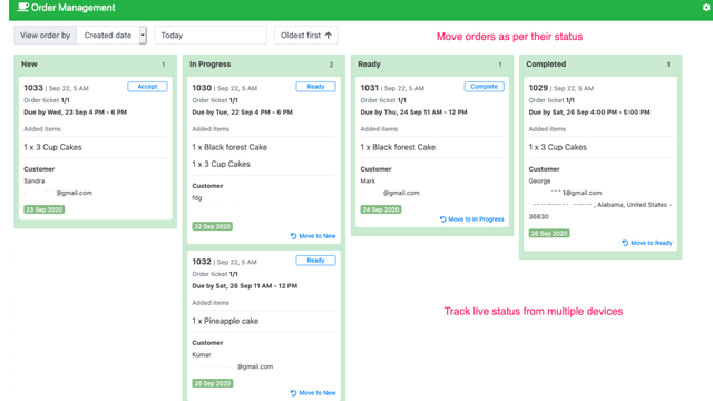 Order Management — Trackeasy