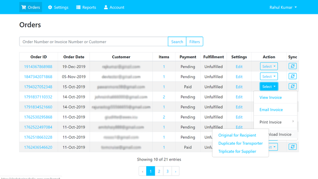 Sleek GST Invoices ‑ India