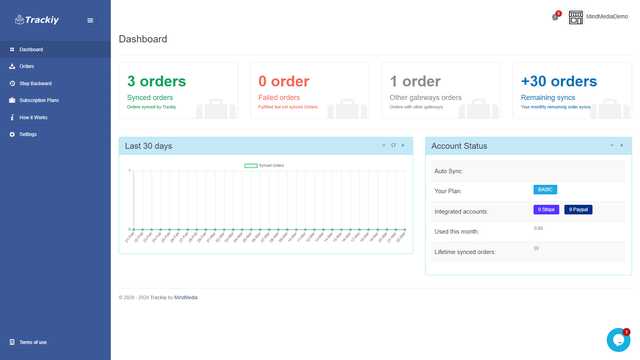 Trackiy ‑ Sync Tracking info