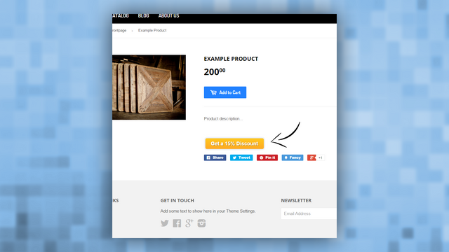 Demo on a product page