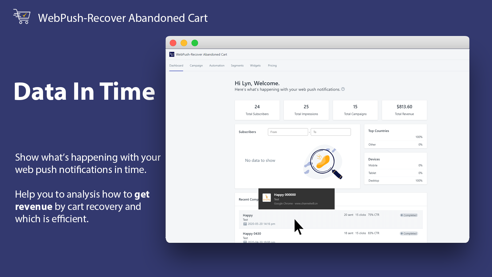 Data In Time_WebPush-Recover Abandoned Cart