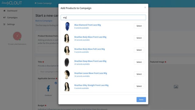 Products Quickly Import into App for Easy Campaign Creation