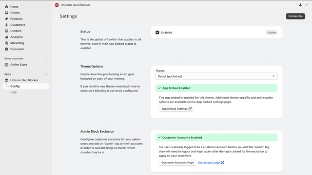 Simple admin interface provides you with full control