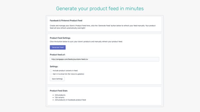 UpFeed Product Feed