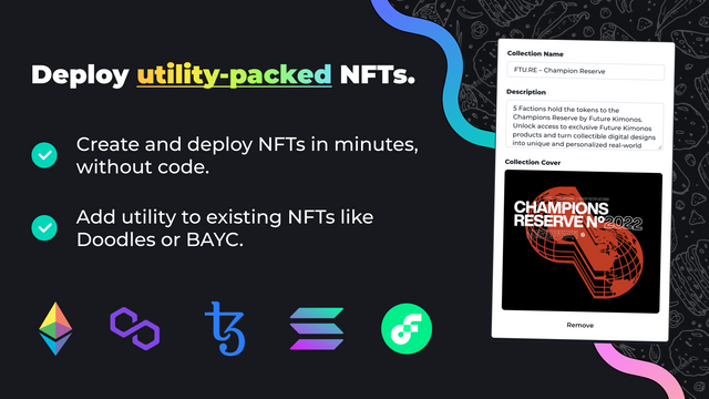 Deploy utility-packed NFTs