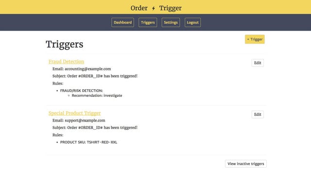 Order Trigger ‑ Email Vendors