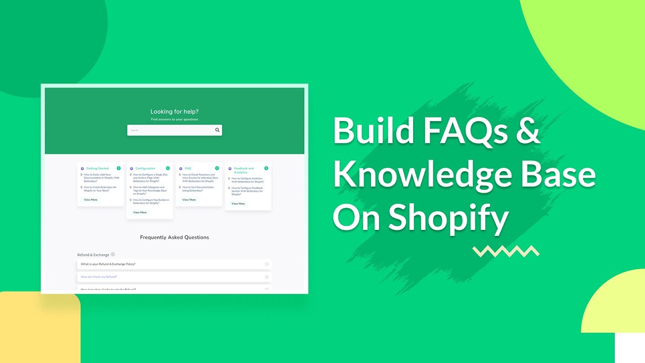Build a knowledge base help center and create FAQ and documentation pages instantly for your Shopify store.