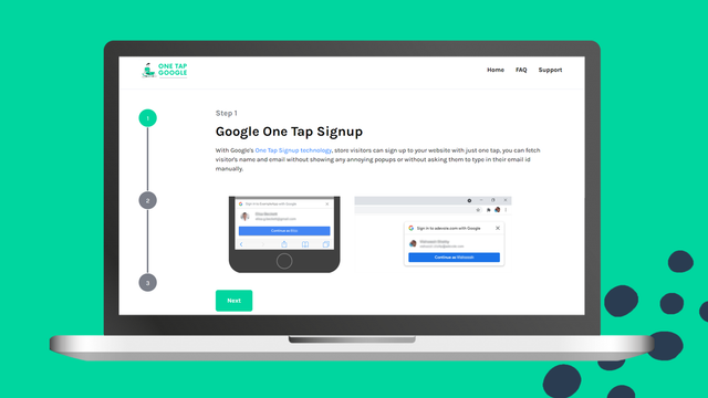 TapEmail: Google Signup