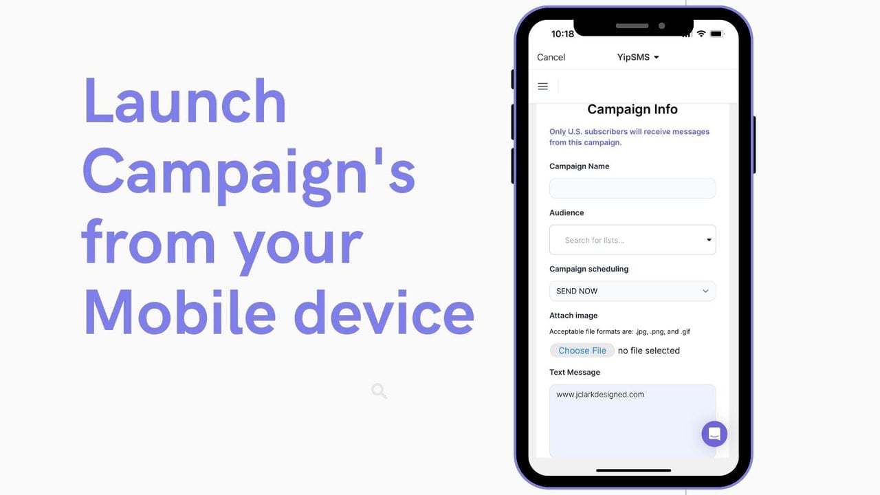 Send text campaigns from your mobile device