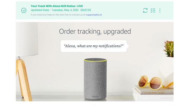 Enable order notifications to customers on Alexa (free)