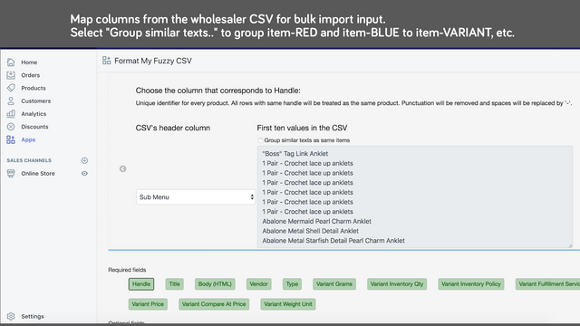 Format My Fuzzy CSV