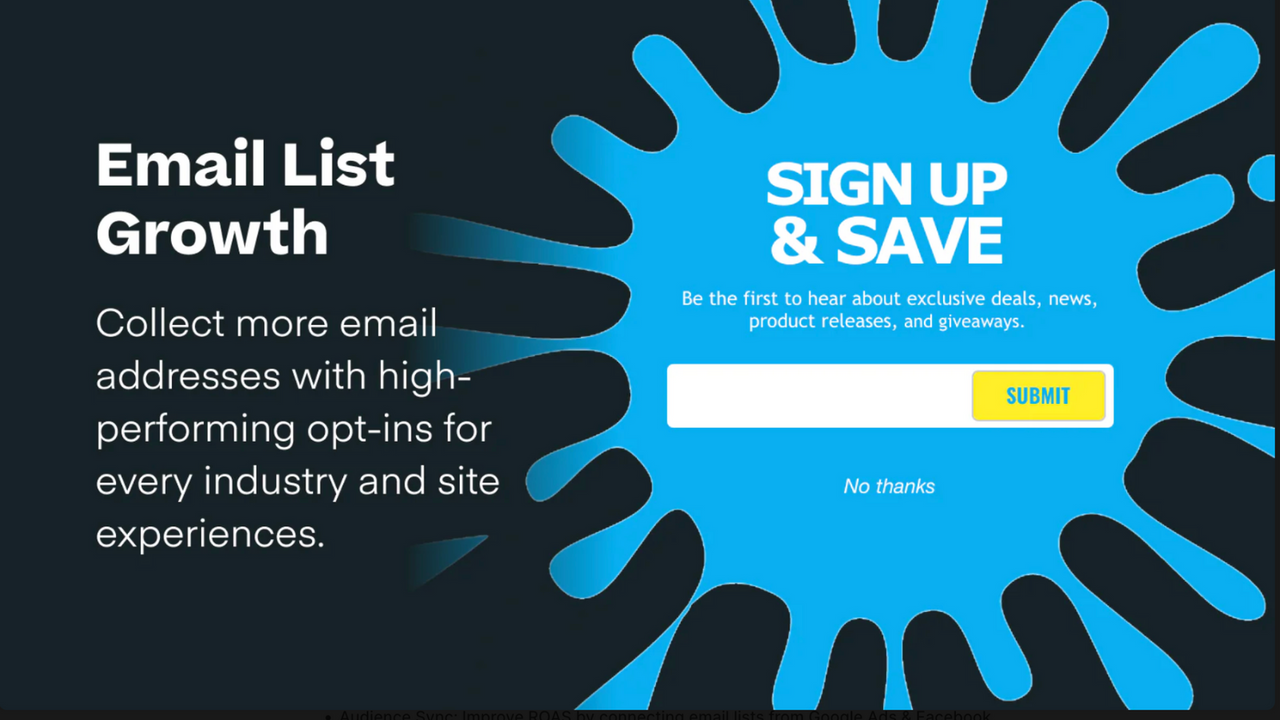 Email List Growth - Collect more email addresses