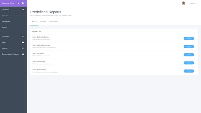 Custom Reports ‑ Accounting