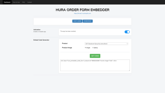 Hura Order Form Embedder