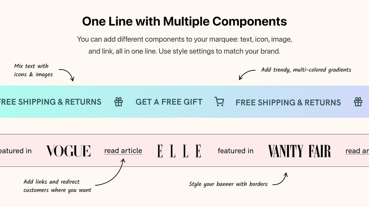 One Line with Multiple Components