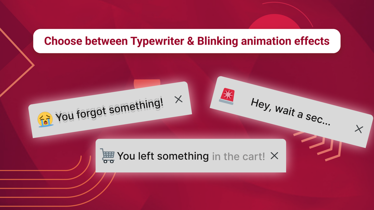 The app in action: Multiple designs of the browser tab animation