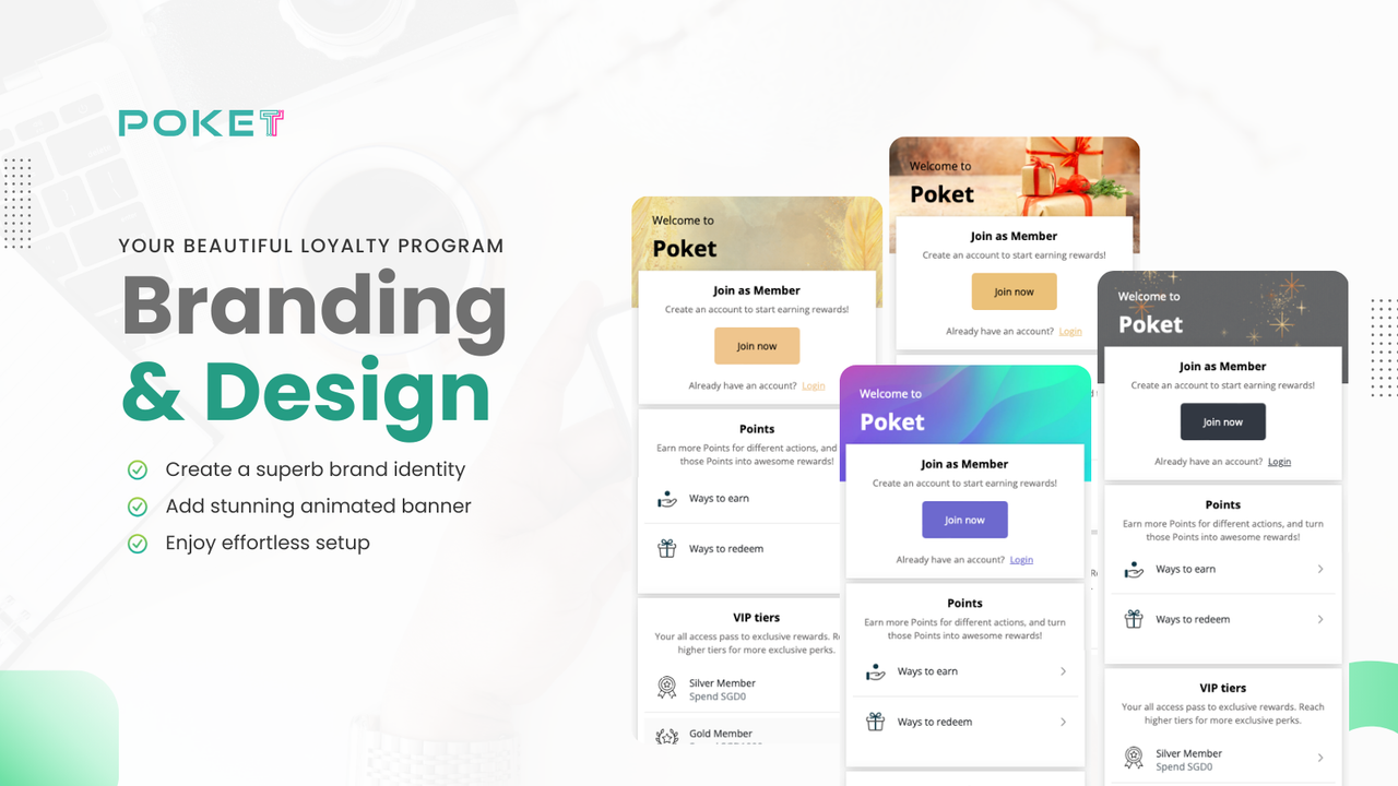 Create beautiful loyalty program with your own branding design