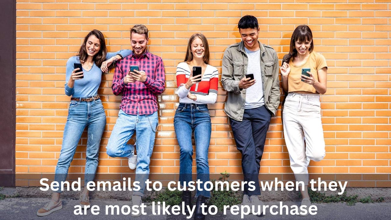 Send emails to customers when they are most likely to repurchase