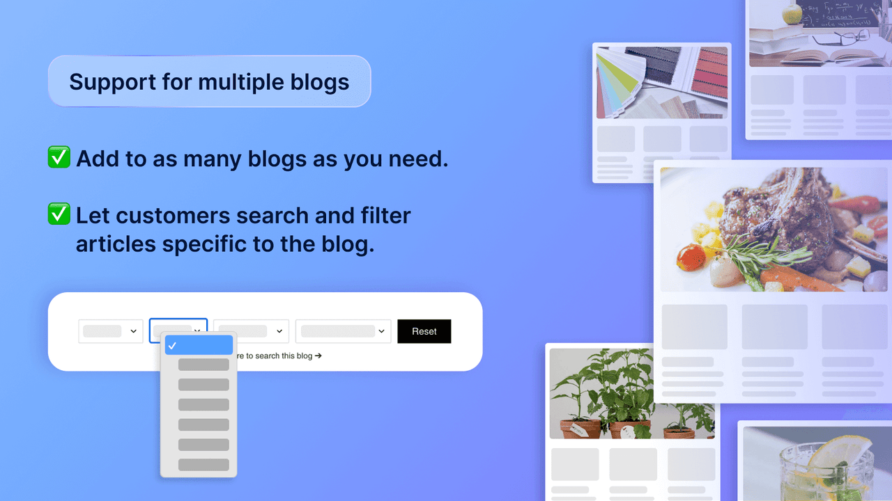 Add blog tag filters & blog search bar to multiple Shopify blog