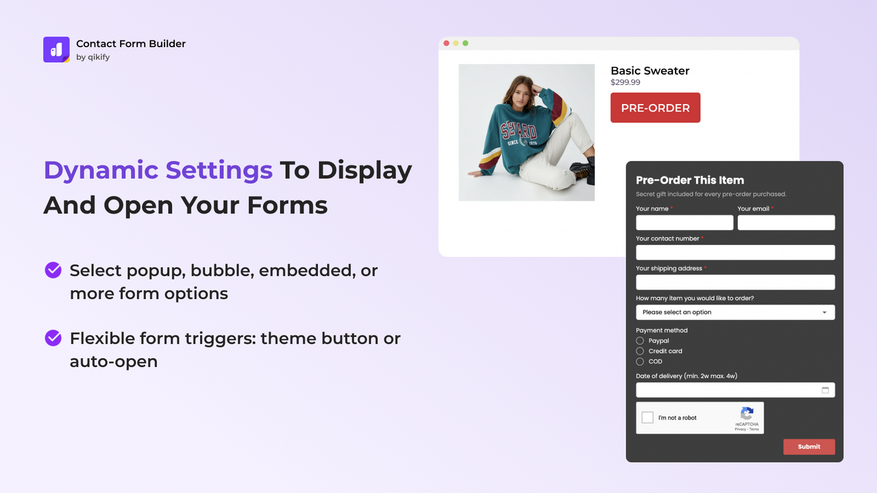 Trigger your form anywhere, even theme button