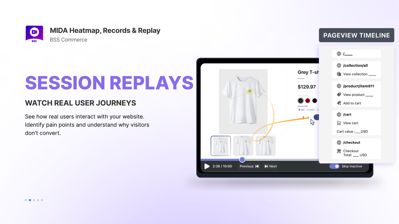 Show Customer Behaviour On Your Store - Session Recording Replay