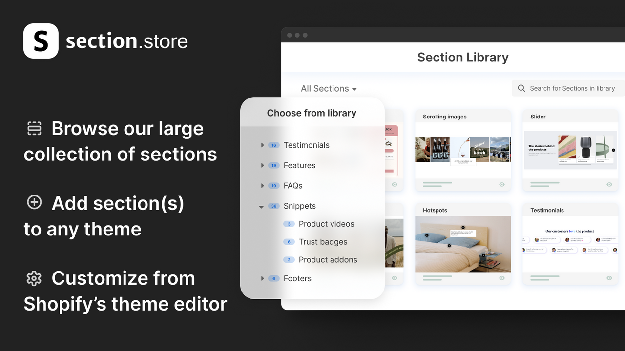 Section Store: Theme sections