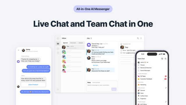 Channel AI Live Chat Inbox CRM