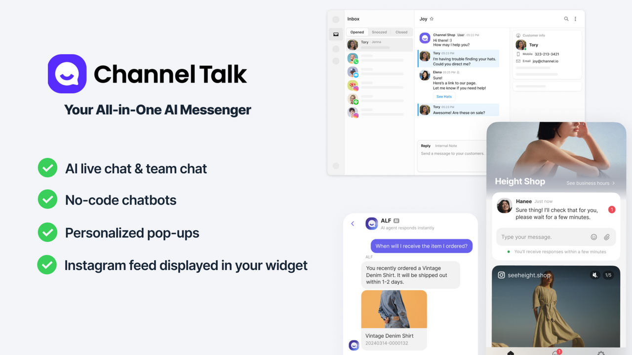 Channel AI Live Chat Inbox CRM