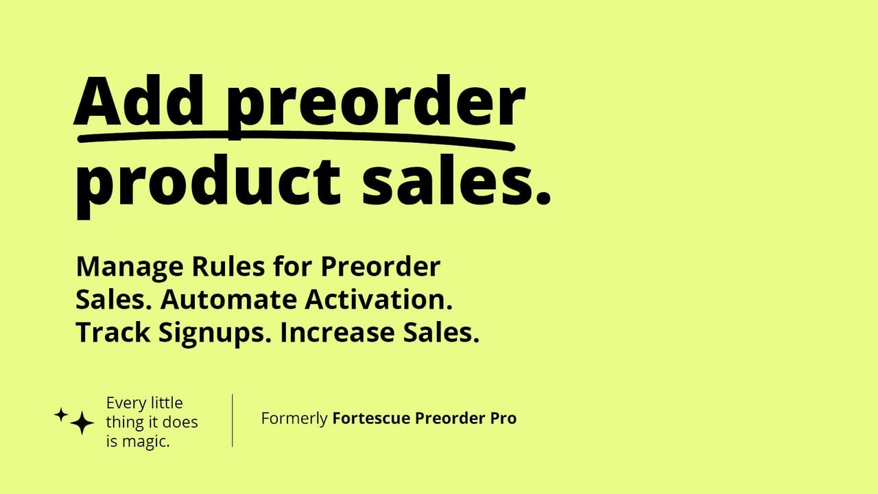 Add preorder sales to your shopify store