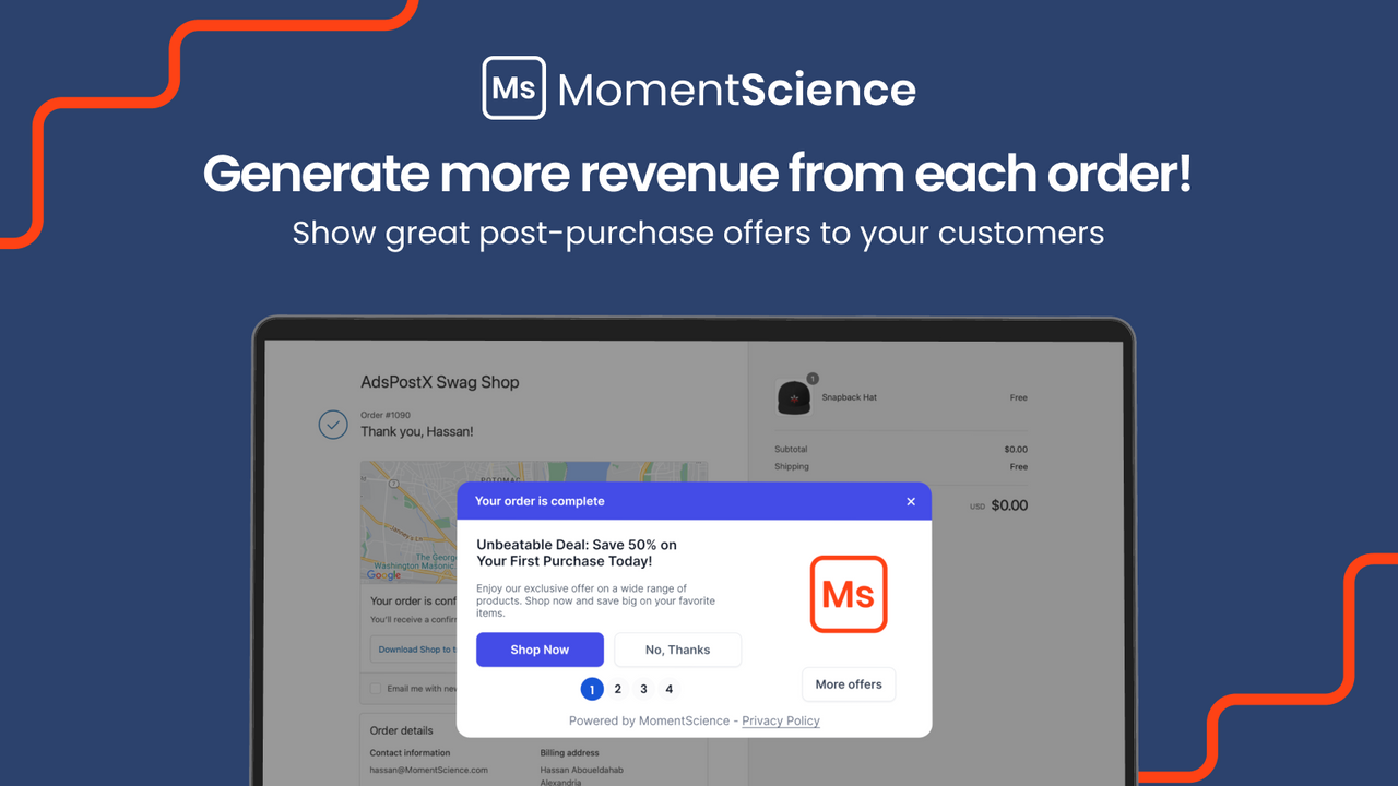 Generate more revenue from each order with post-purchase offers