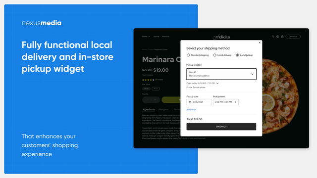 Add local delivery and pickup (takeout) to your store