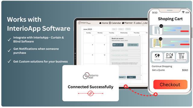 Integration with InterioApp's Curtain & Blind Software