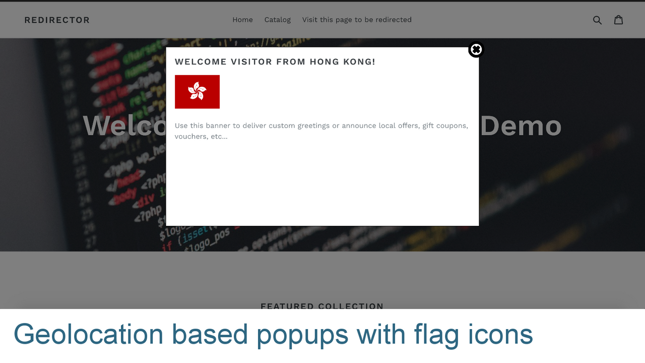 Geolocation based Popups