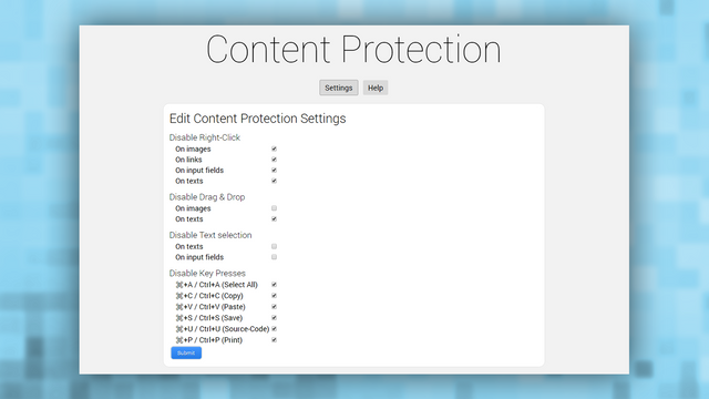 Content Protection by Webyze