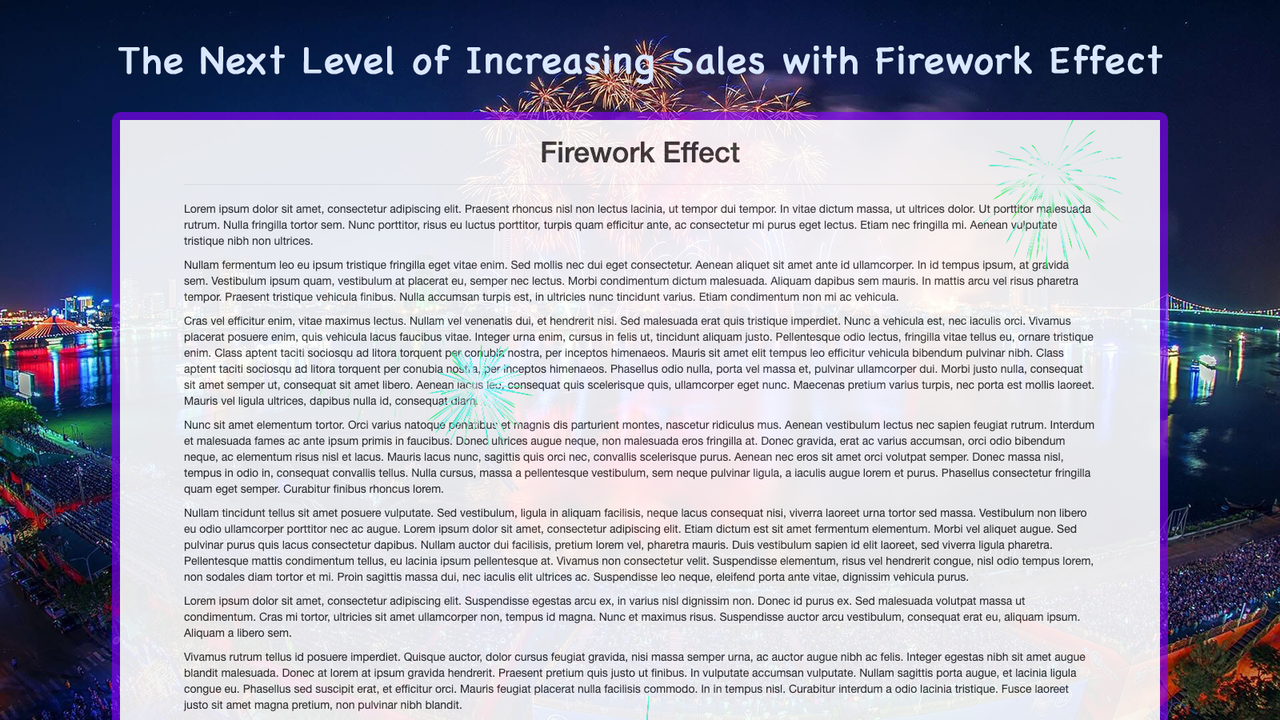 Firework Effect