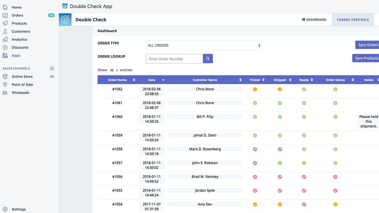 Double Check Shipping Confirmation App