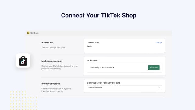 Ownbase: Sync to TikTok Shop