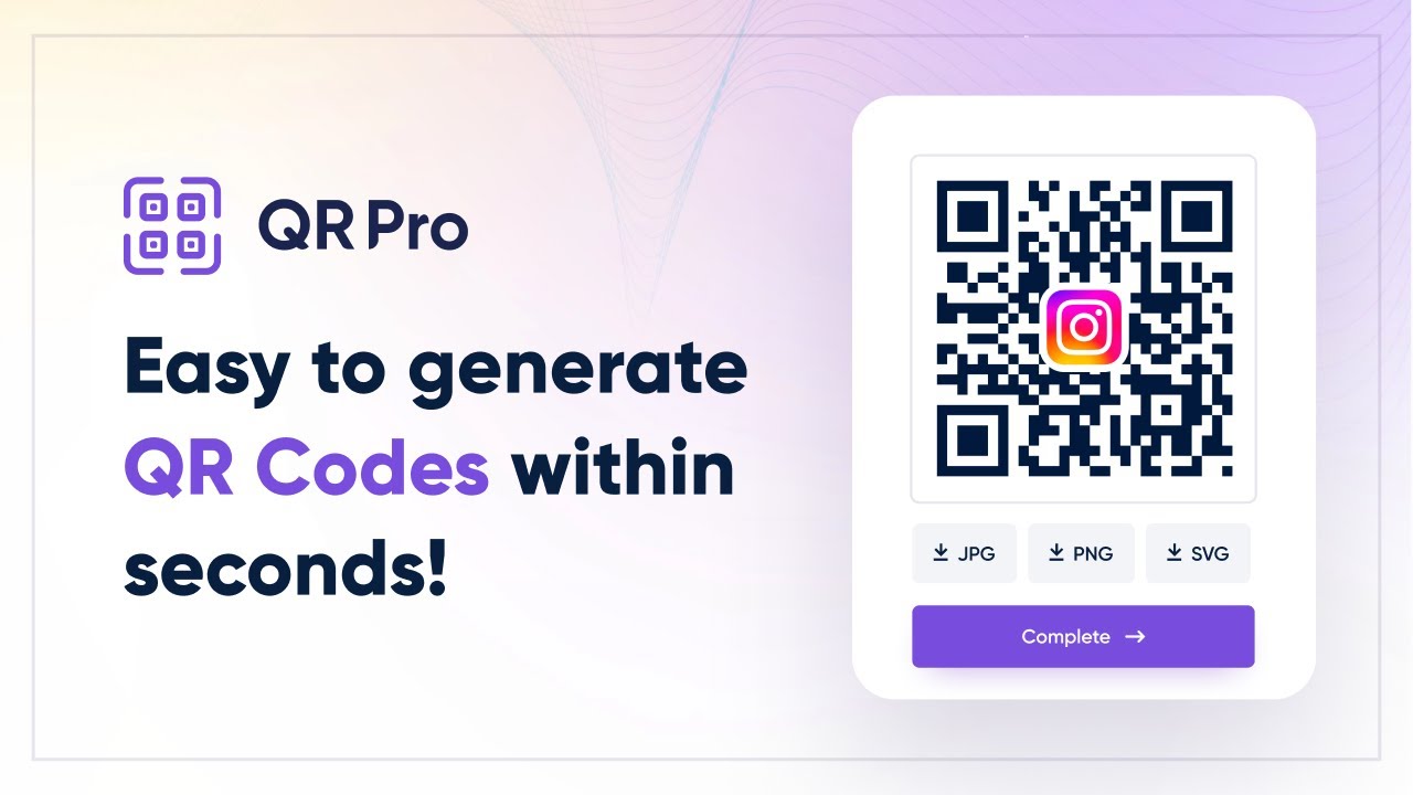 Generate unique QR codes for products and websites with QRPro's amazing features and customization options.