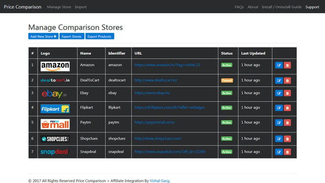 Price Comparison and Affiliate