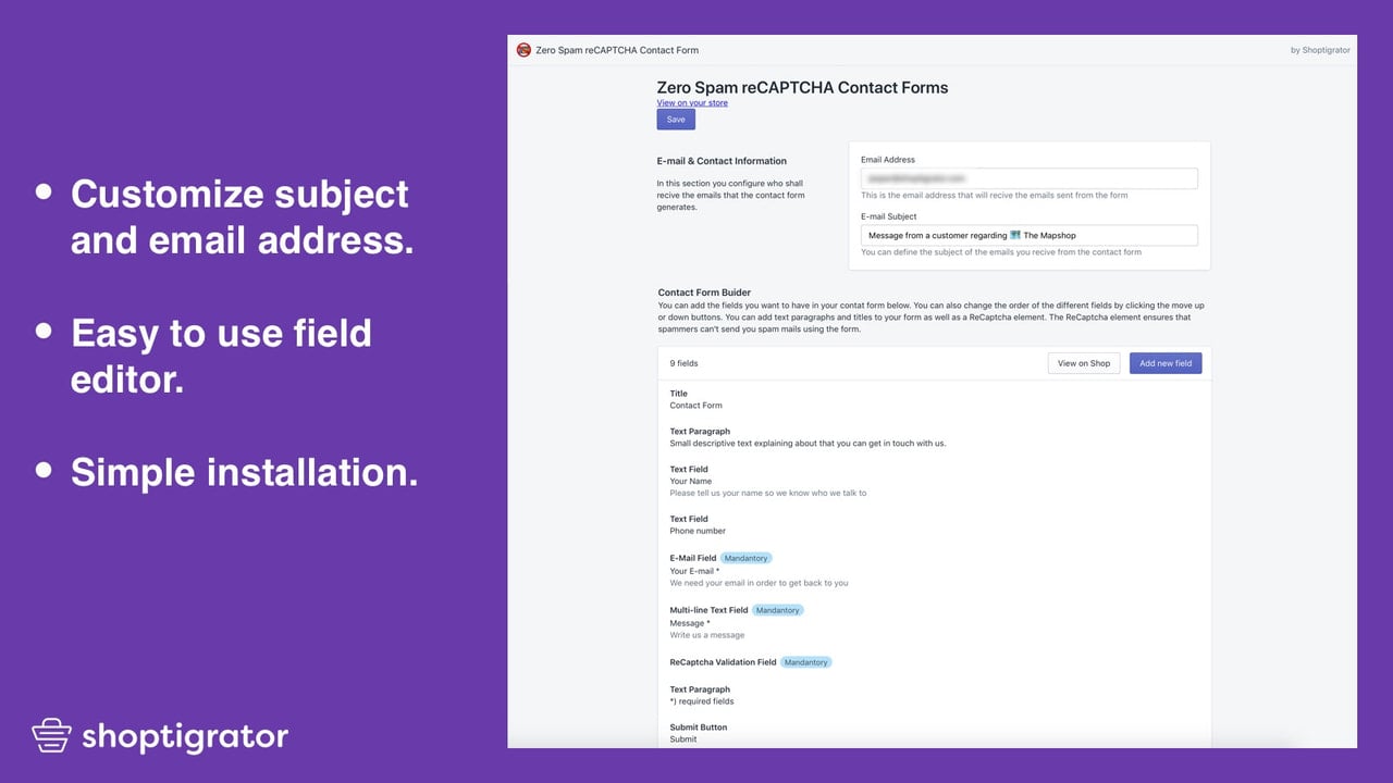 reCAPTCHA Admin Interface